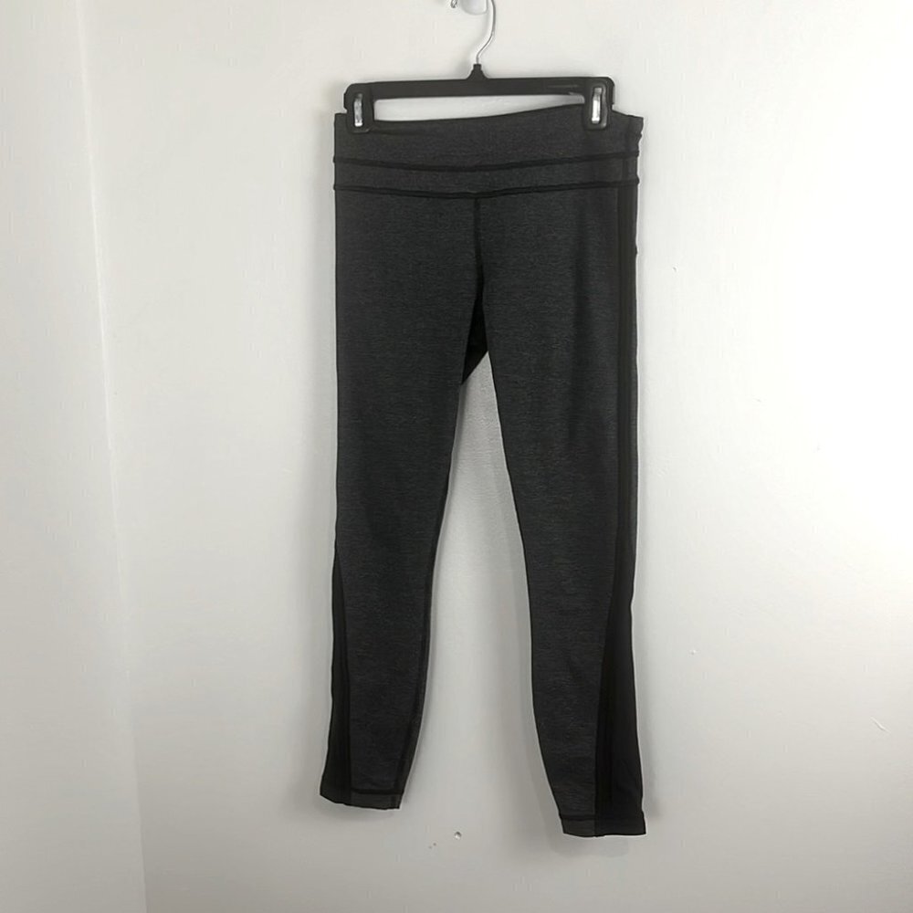 Lululemon Run Pace Wee Stripe Black Heathered Tights - Picture 4 of 10